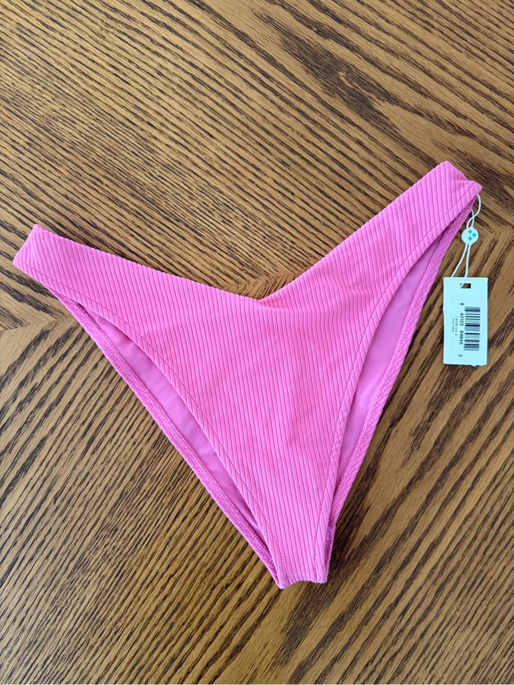 FRANKIES BIKINIS Enzo Ribbed Bikini Bottom - Cherub Pink